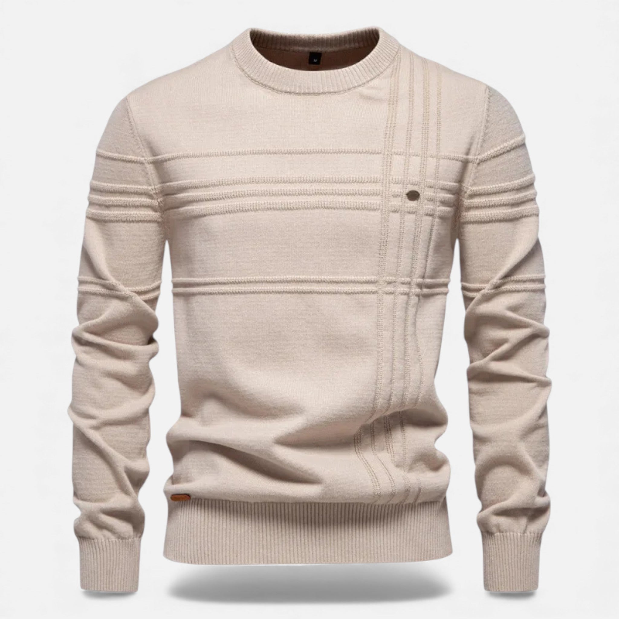 Men’s Slim Fit Structured Knit Sweater