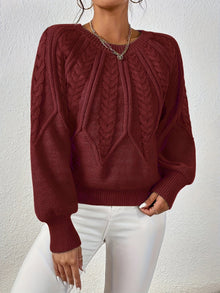 Relaxed Cable-Knit Sweater