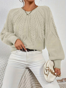 Relaxed Cable-Knit Sweater