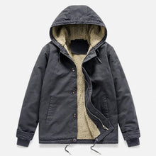 Men’s Lamb Fleece Hooded Winter Coat