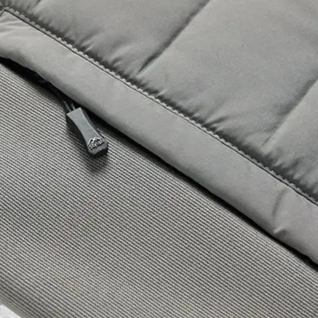 Men’s Quilted Down Jacket with Stand-Up Collar