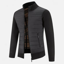 Men’s Fleece Stand-Collar Patchwork Jacket