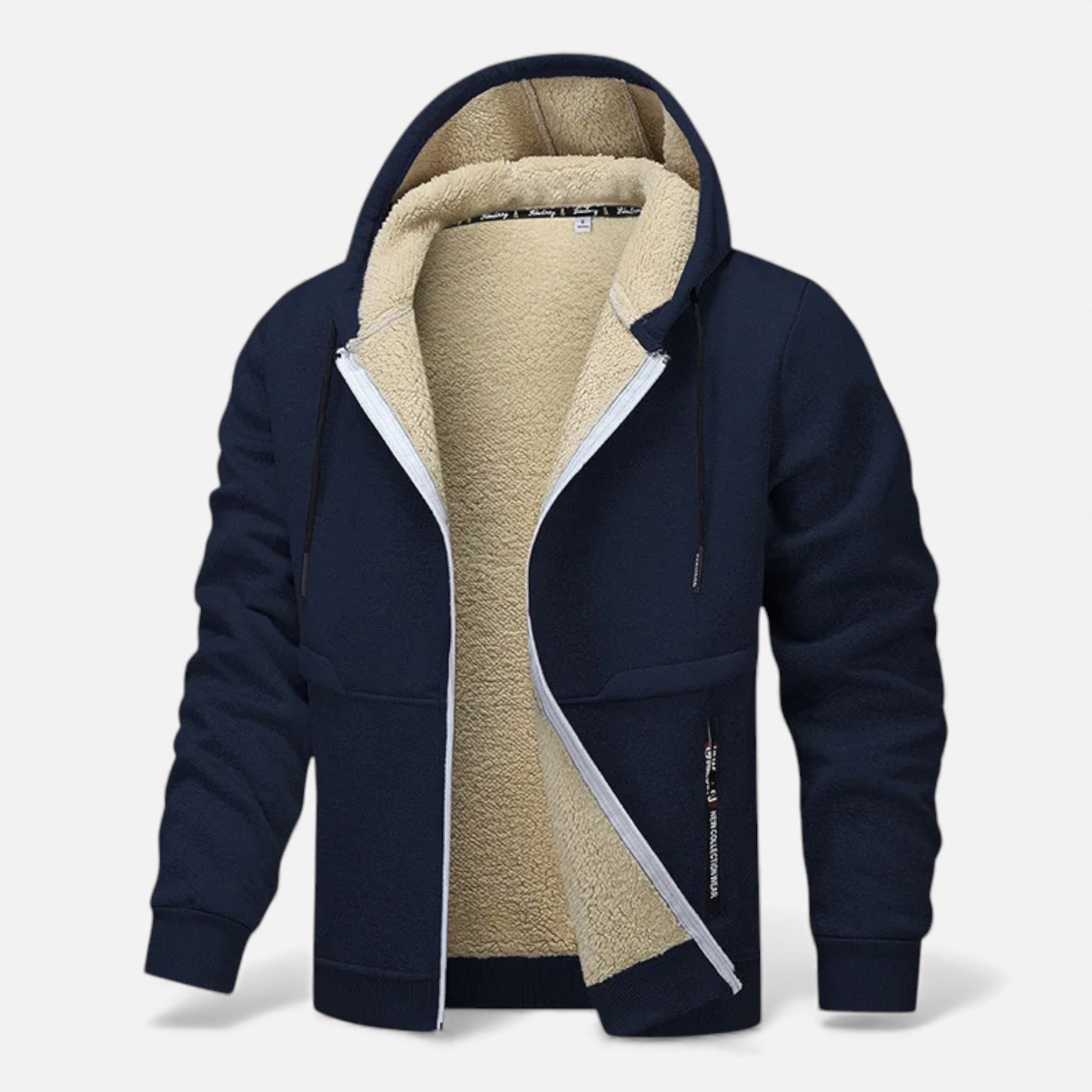 Men’s Fleece-Lined Winter Hoodie Jacket