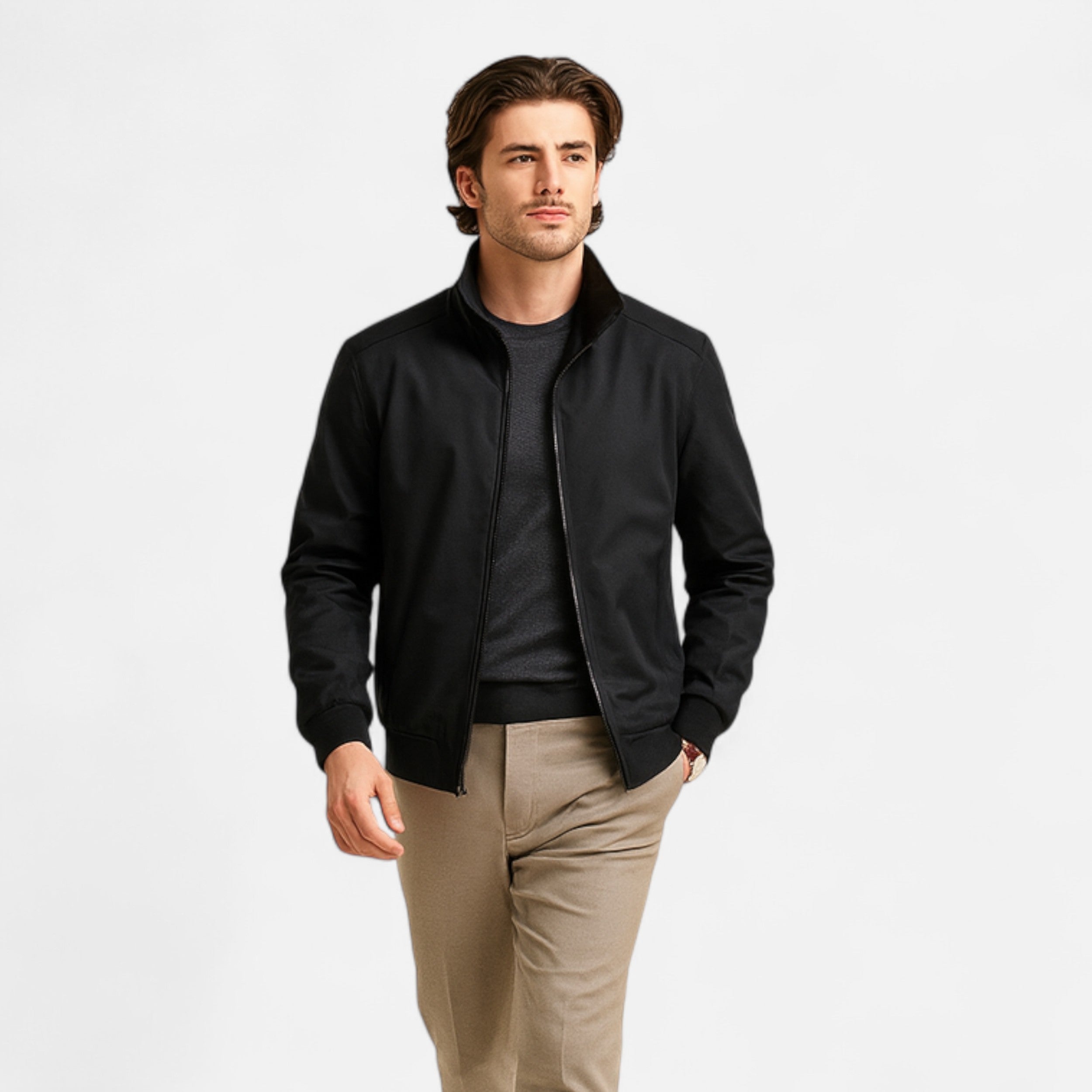 Men’s Slim-Fit Bomber Jacket