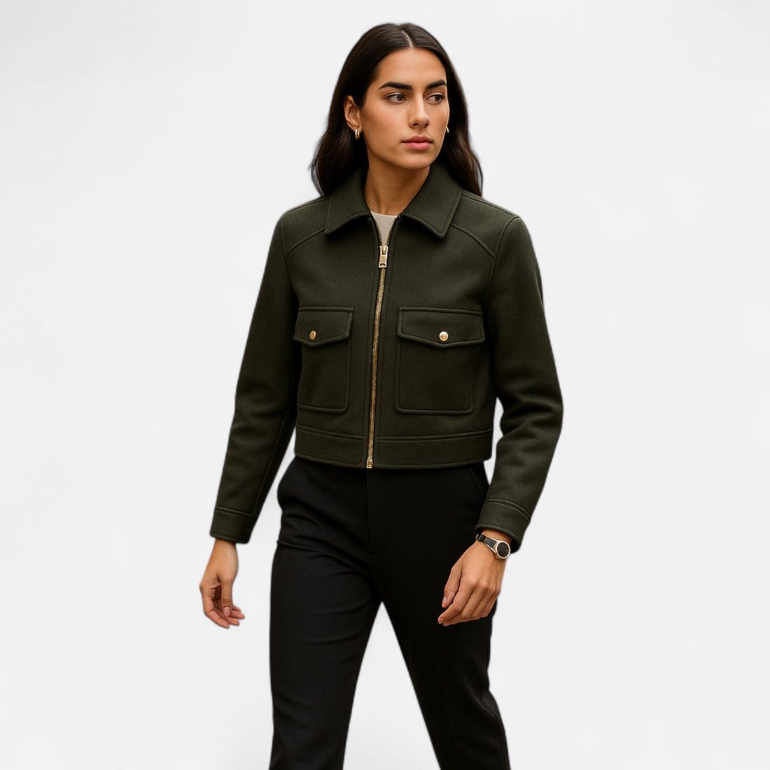 Women’s Elegant Winter Zip Jacket