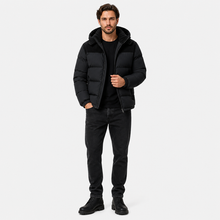 Men’s Fleece-Lined Winter Jacket with Removable Hood