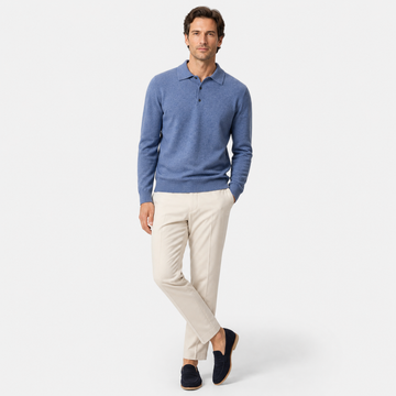 Men’s Merino Wool Polo Sweater