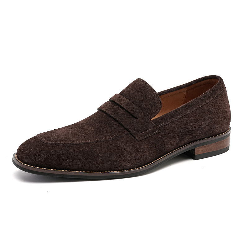 Men's Nubuck Loafers – Suede Slip-On Shoes