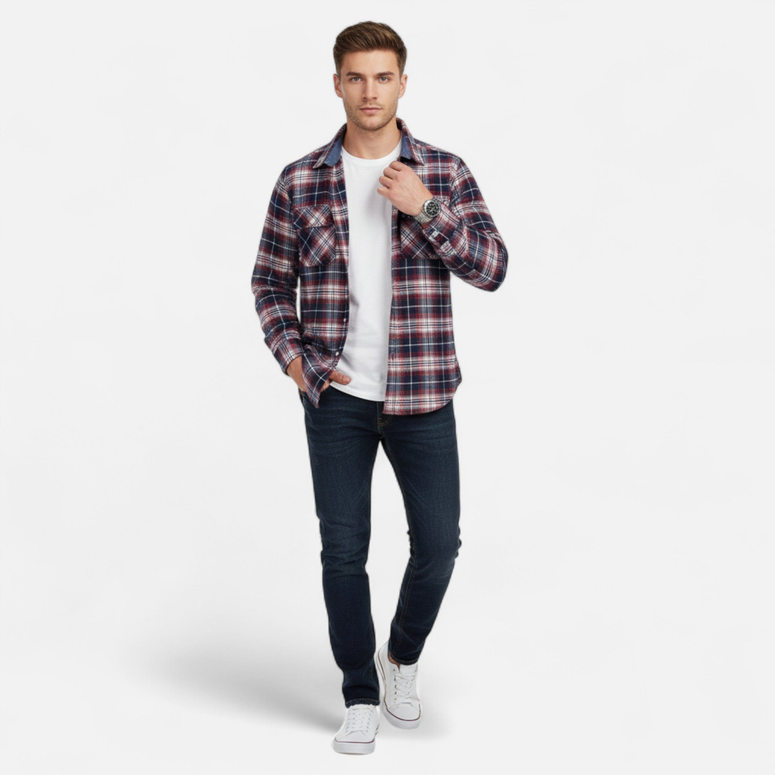 Men’s Oversized Lightweight Shirt Jacket
