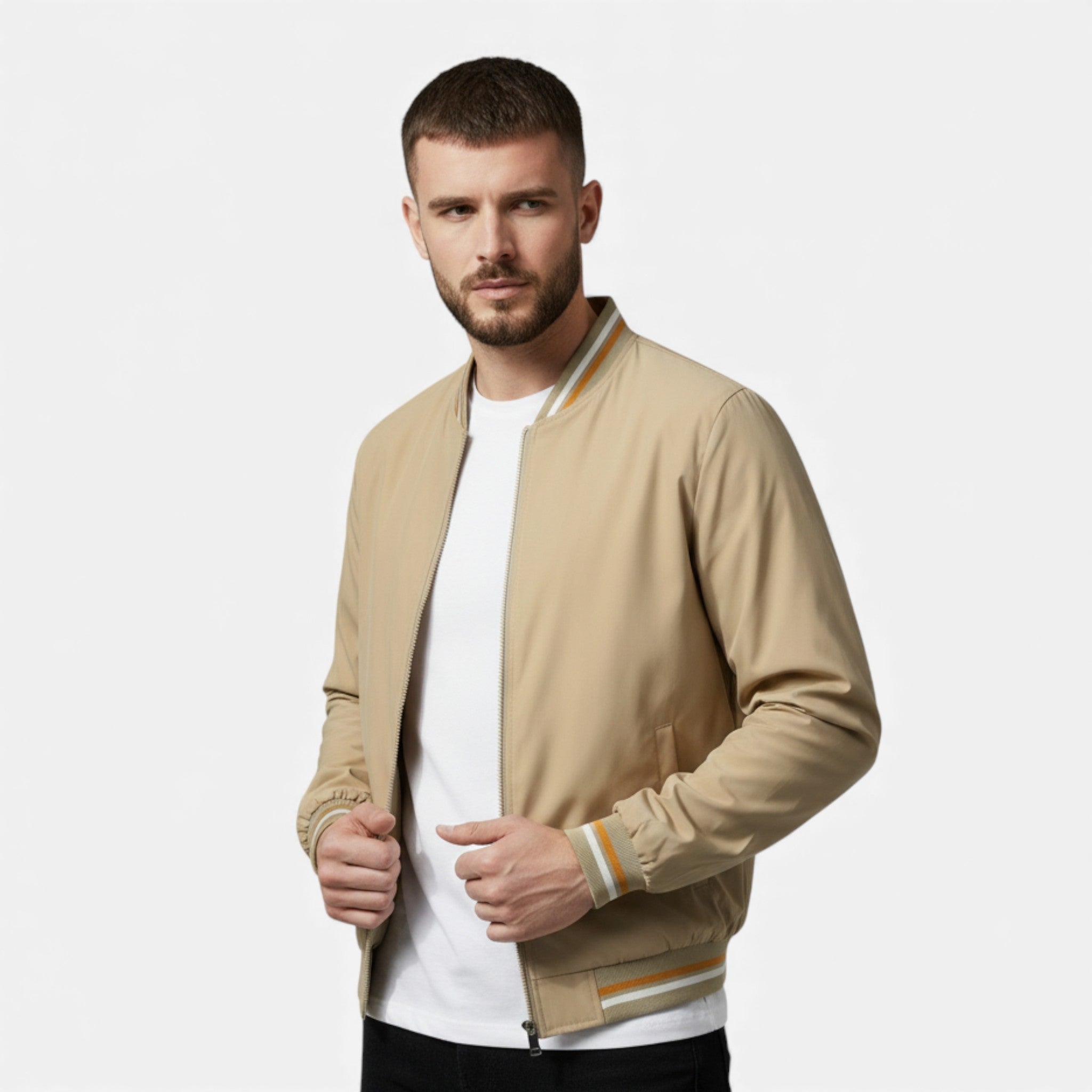 Men’s Thick Bomber Jacket for Autumn/Winter
