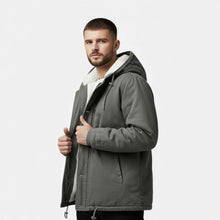 Men’s Lamb Fleece Hooded Winter Coat
