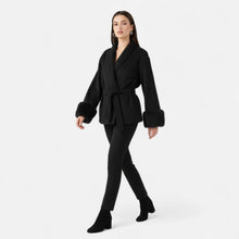 Women's Faux-Fur Lace-Up Coat
