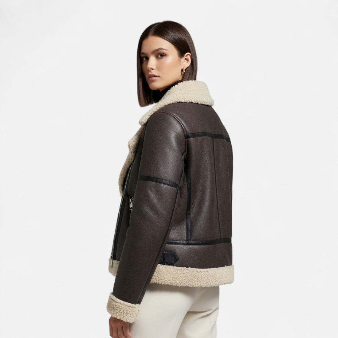 Women’s Autumn Belted Leather Jacket