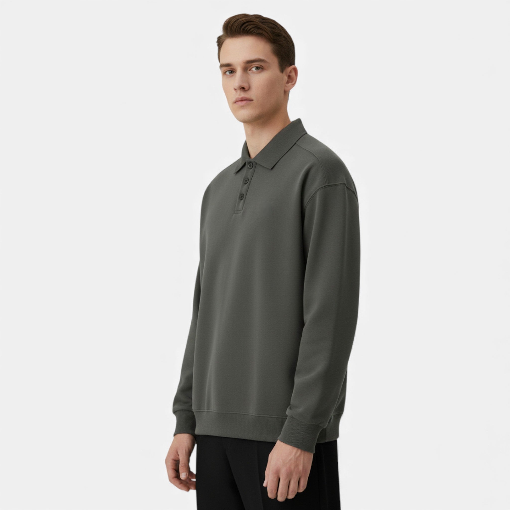 Men’s Polo Knit Sweater for Autumn/Winter