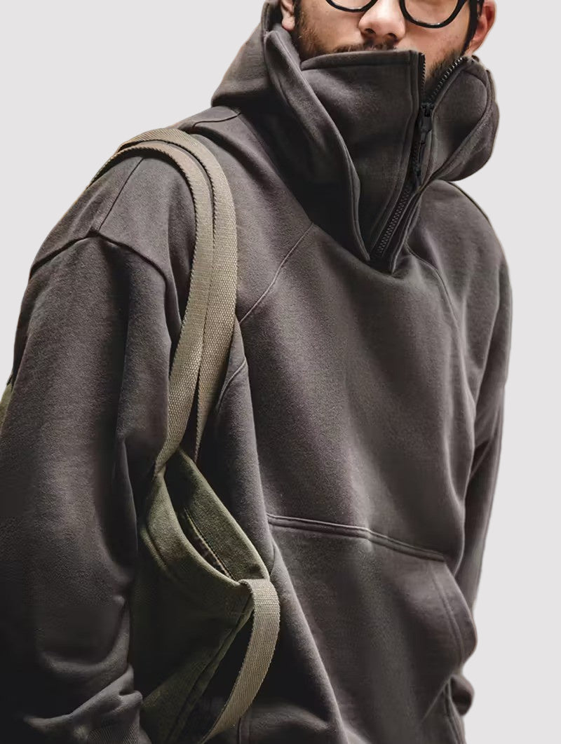 Men’s Hooded High-Neck Sweater