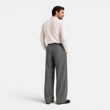 Men's Wide Leg Pleated Trousers – Relaxed Tailored Fit