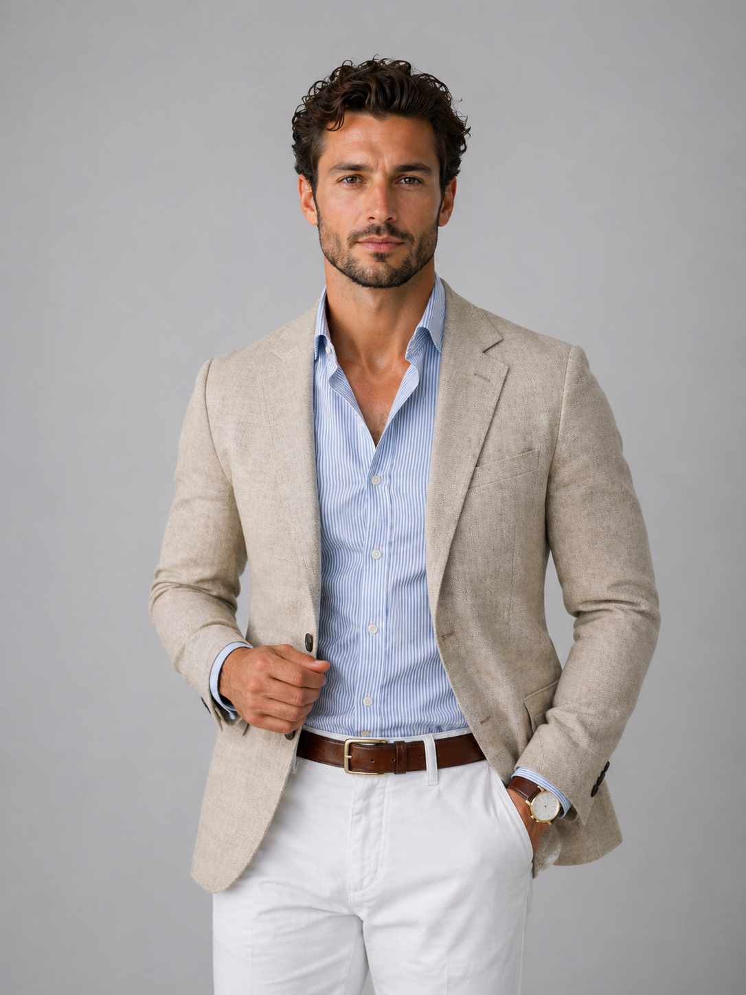 Men's Lightweight Casual Blazer Tailored Fit Jacket