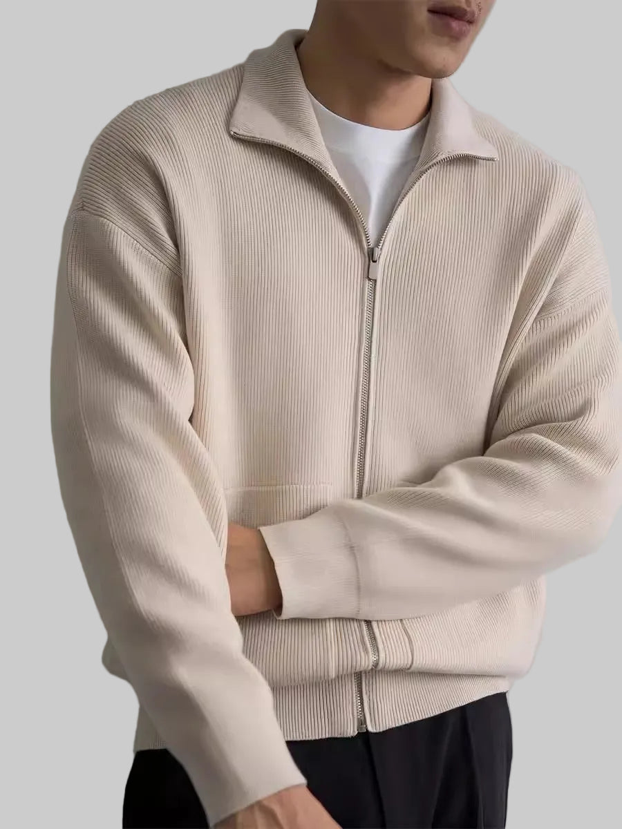 Men’s Knitted Zip-Up Cardigan