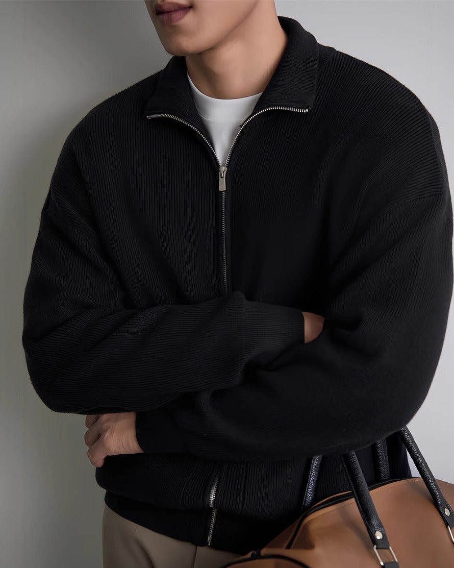 Men’s Knitted Zip-Up Cardigan