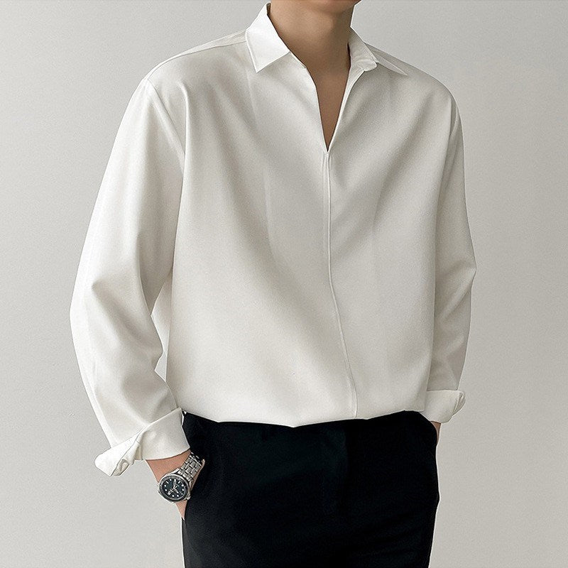 Men’s Long-Sleeved V-Neck Shirt