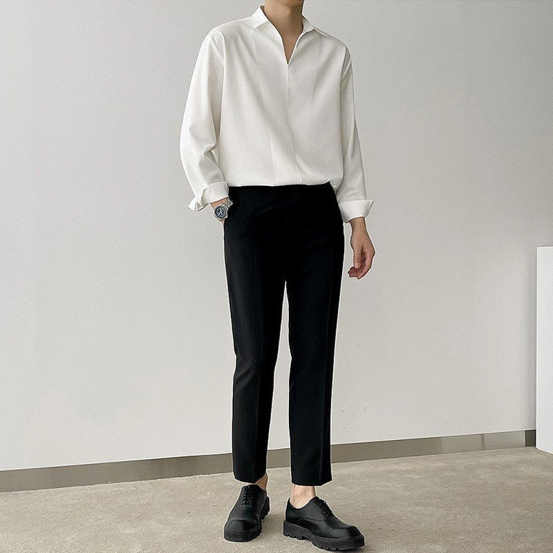 Men’s Long-Sleeved V-Neck Shirt