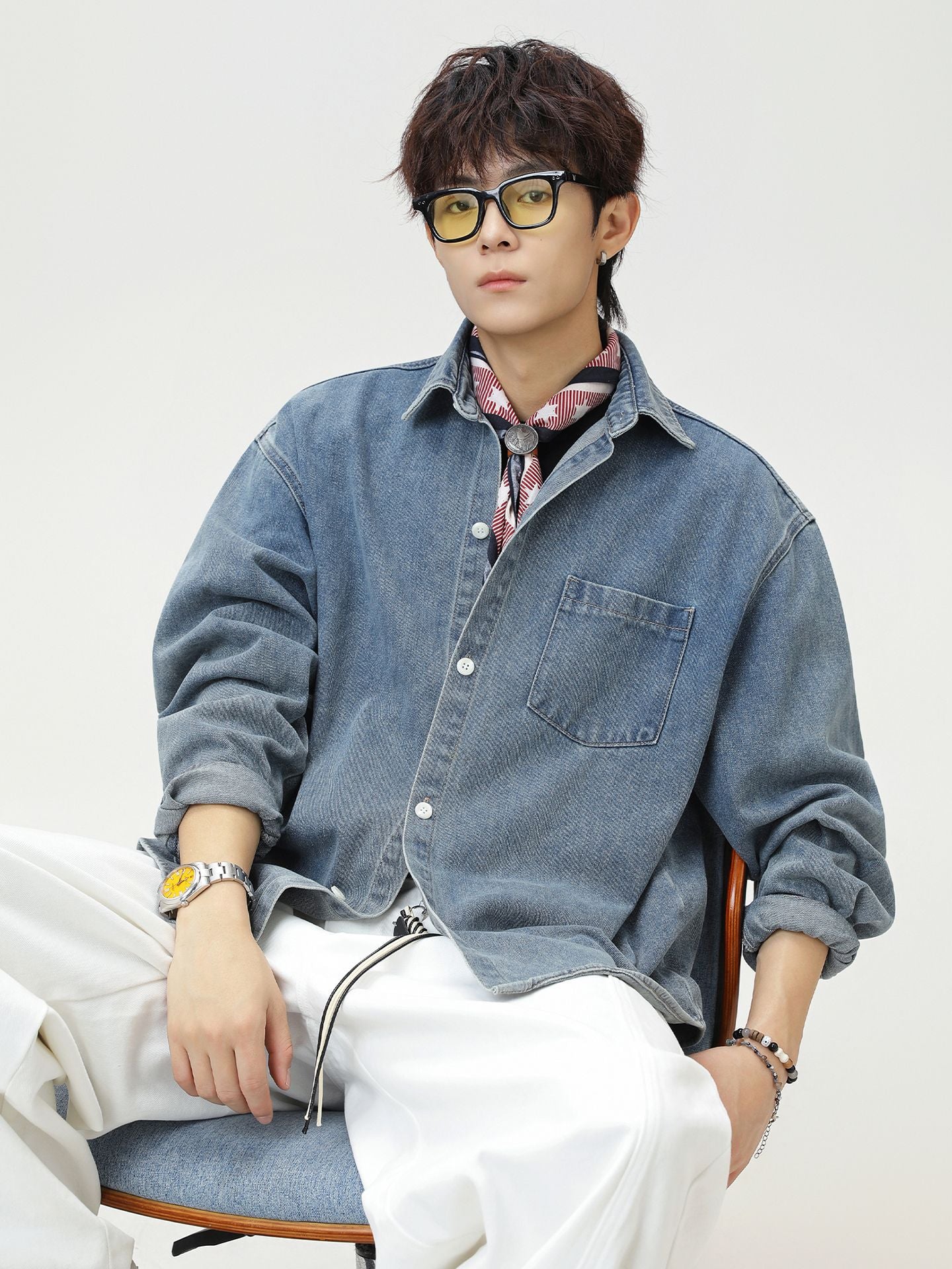 Men’s Long Sleeve Denim Shirt