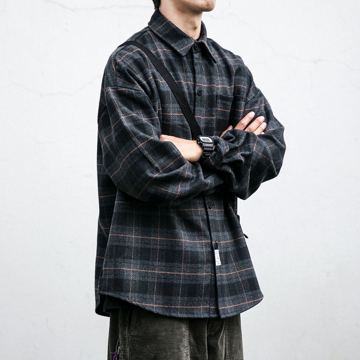 Men's Long Sleeves Checkered Shirt