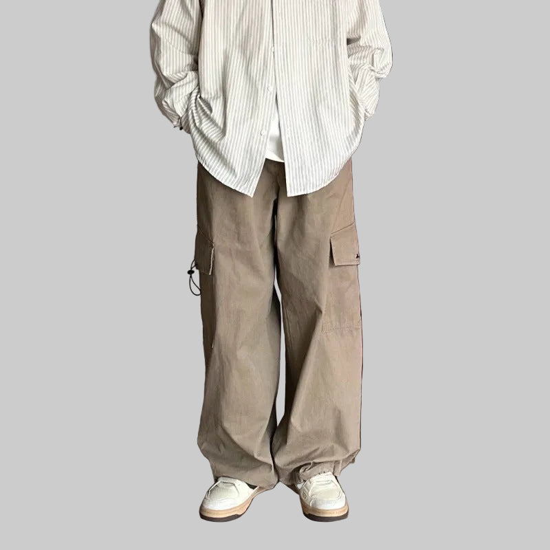 Men's Parachute Pants with Toggle Pockets