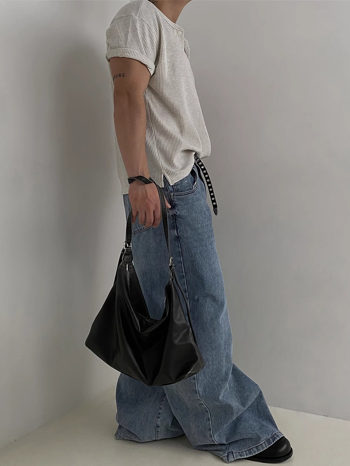 Men’s Ribbed Henley T-Shirt
