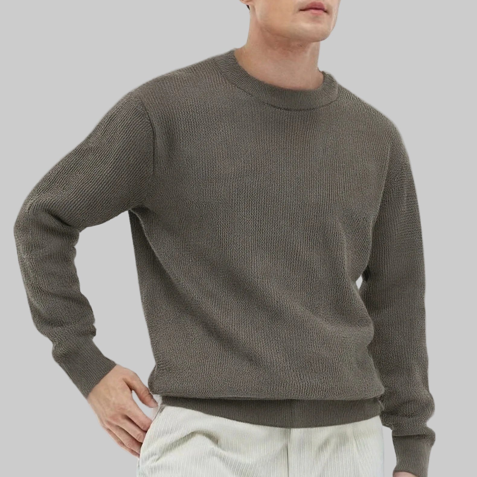 Men's Textured Knit Sweater