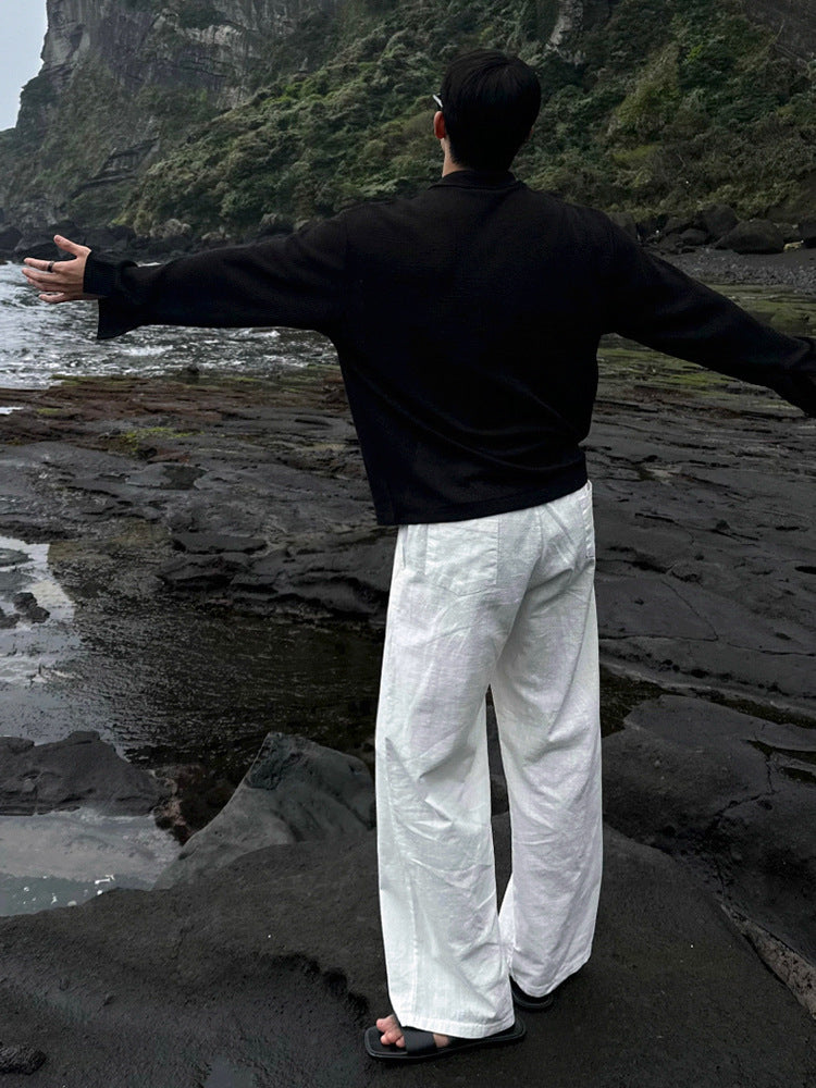 Men’s Wide-Leg Elasticated Pants