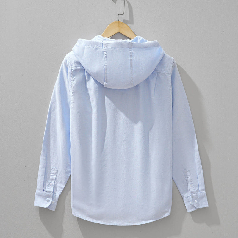Men's Linen Blend Hoodie – Relaxed Fit