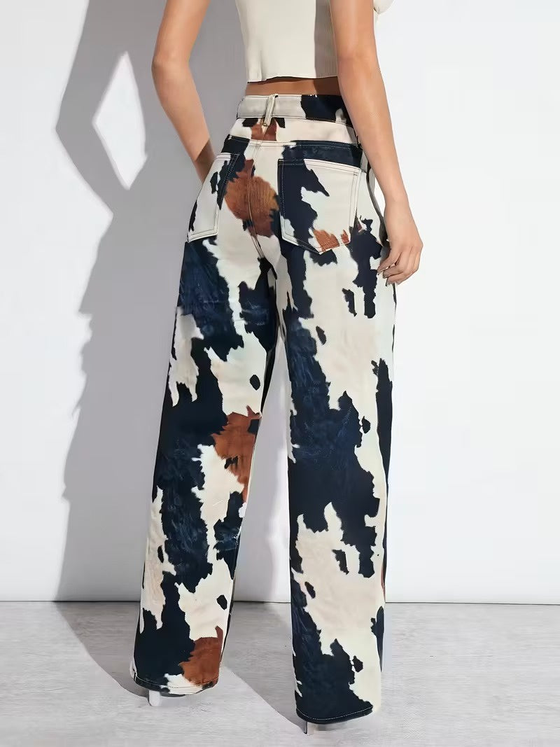 Women’s Printed Wide-Leg Pants