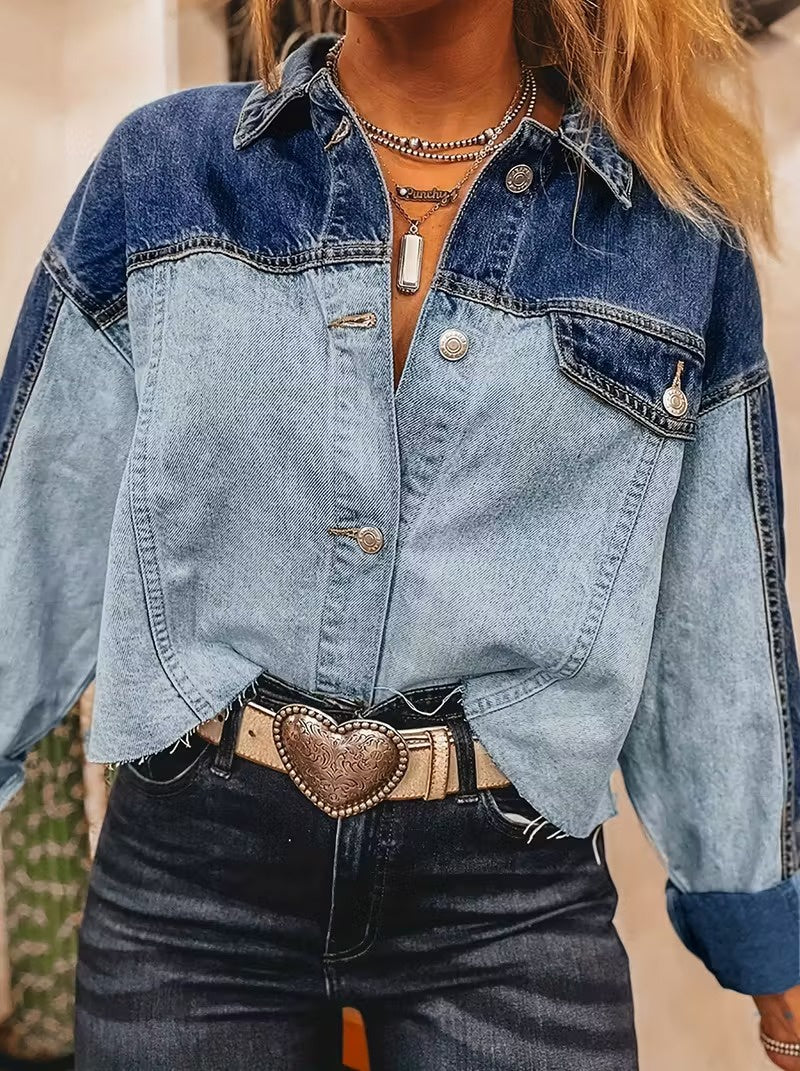 Women’s Two-Tone Denim Jacket
