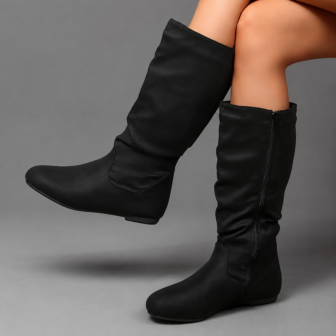 Women's Winter Boots – Mid Calf Side Zip