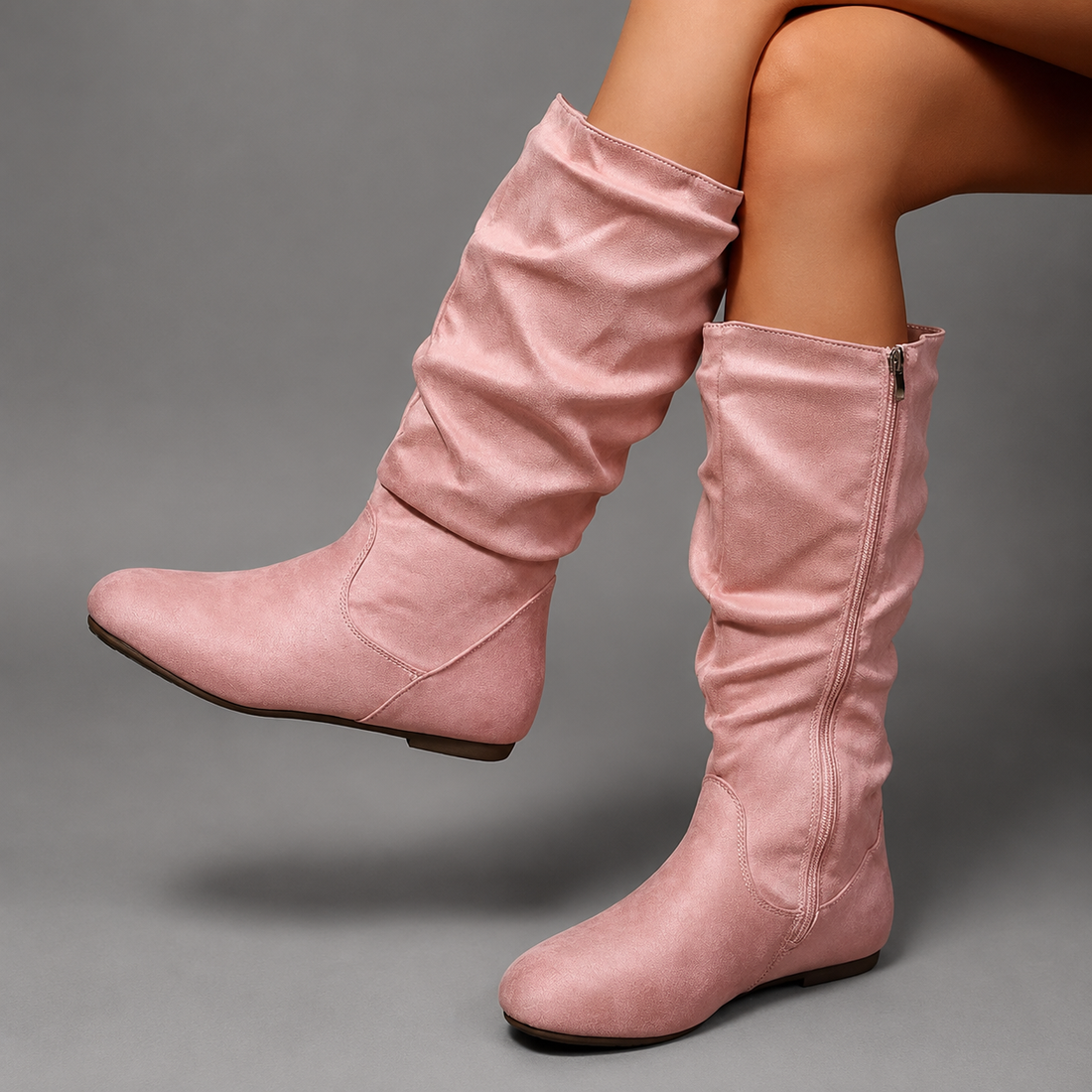 Women's Winter Boots – Mid Calf Side Zip