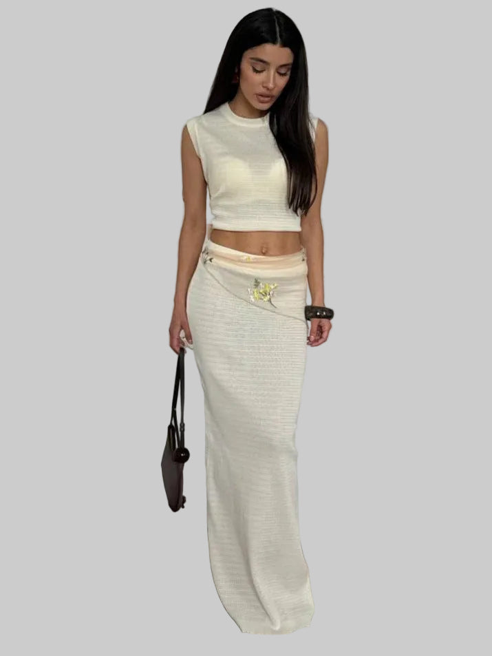 Women’s Crop Top and Maxi Skirt Set