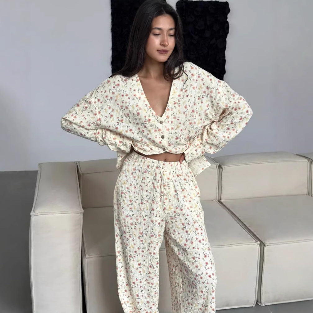 Women’s Floral Print Pyjama Set