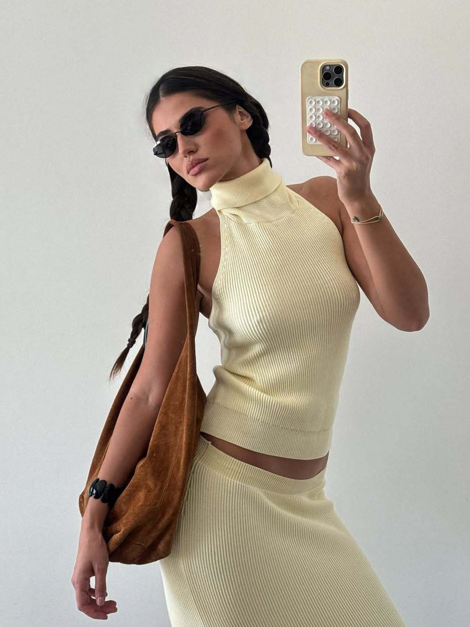 Women’s Halter Neck Top and Maxi Skirt Set