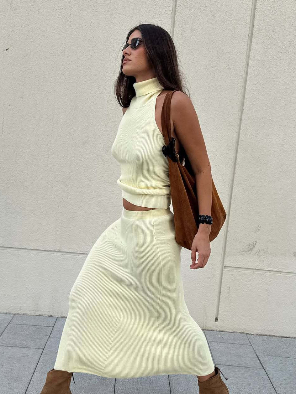 Women’s Halter Neck Top and Maxi Skirt Set