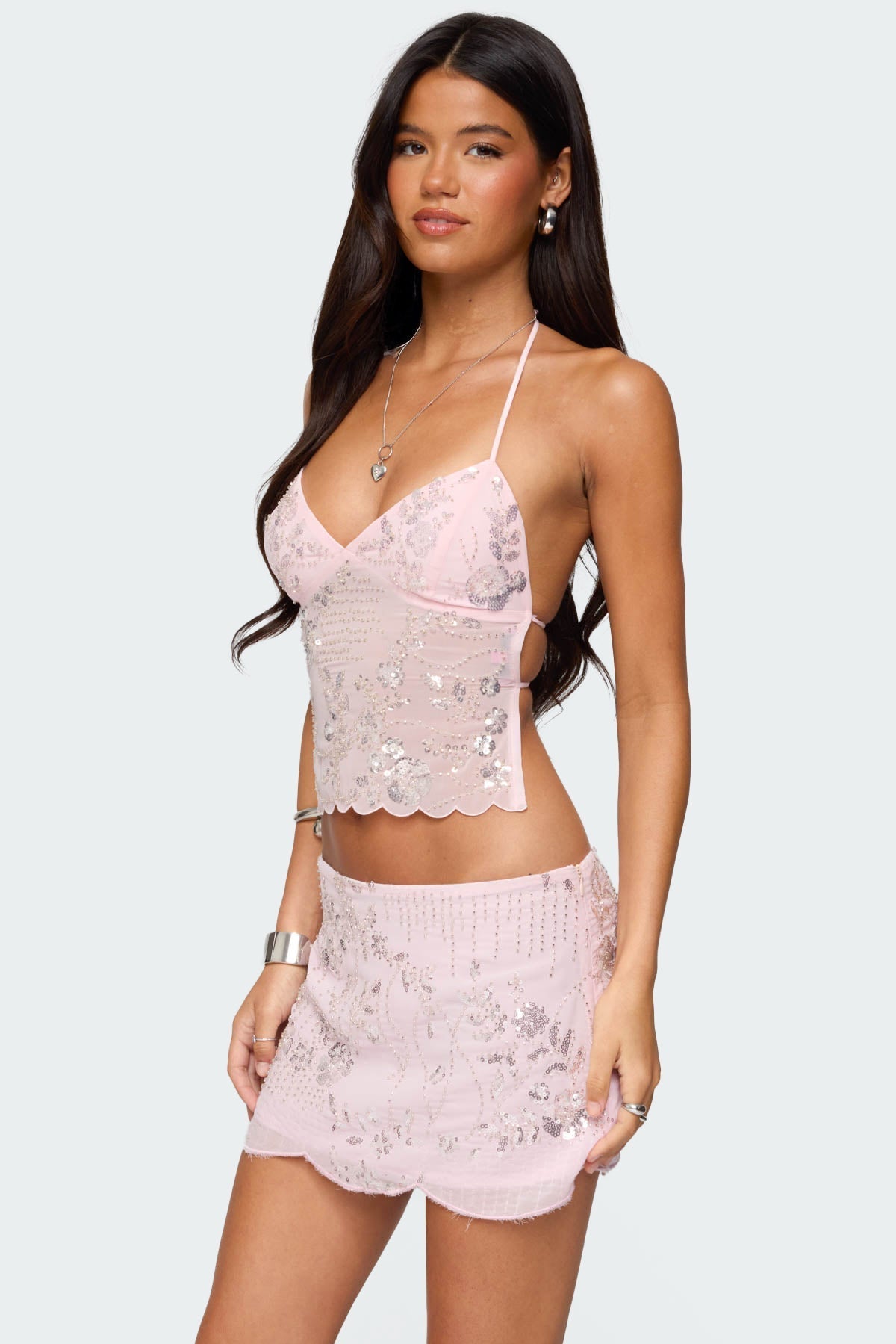 Women’s Halter Top and Mini Skirt Set