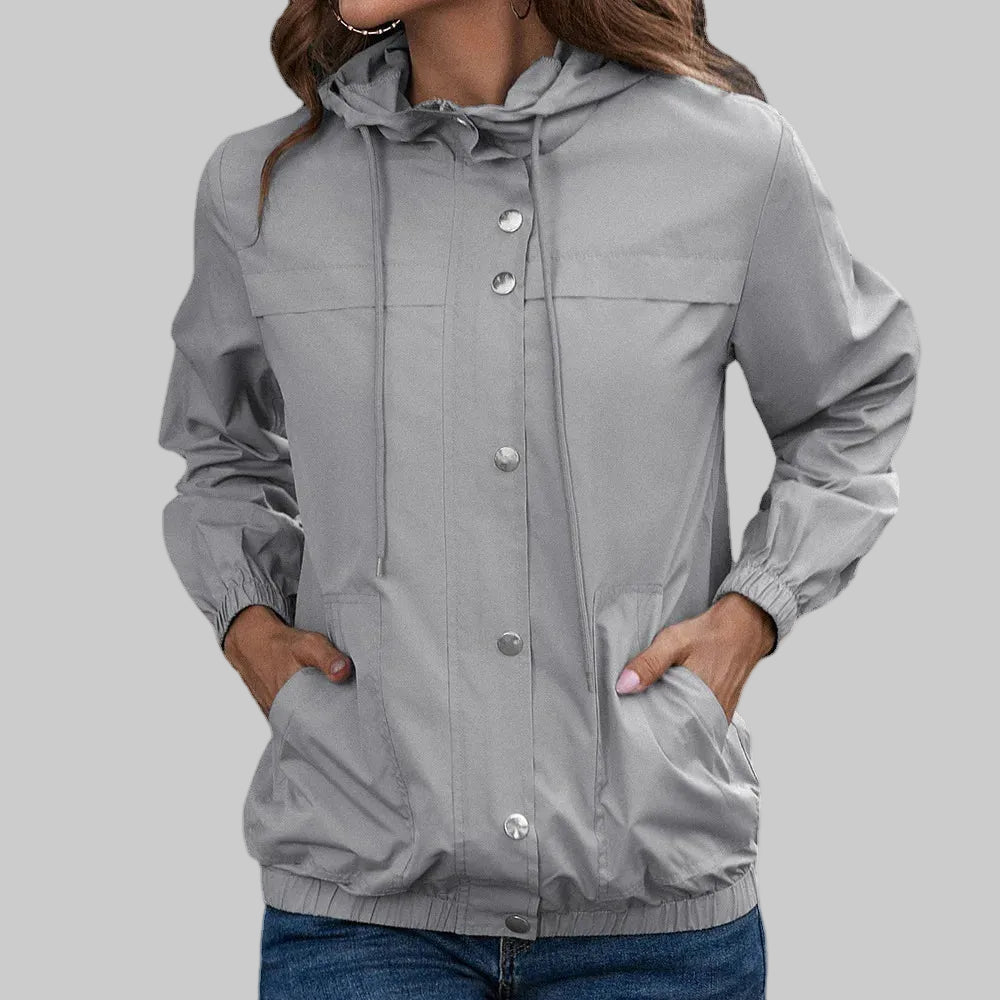 Women’s Hooded Button-Front Jacket