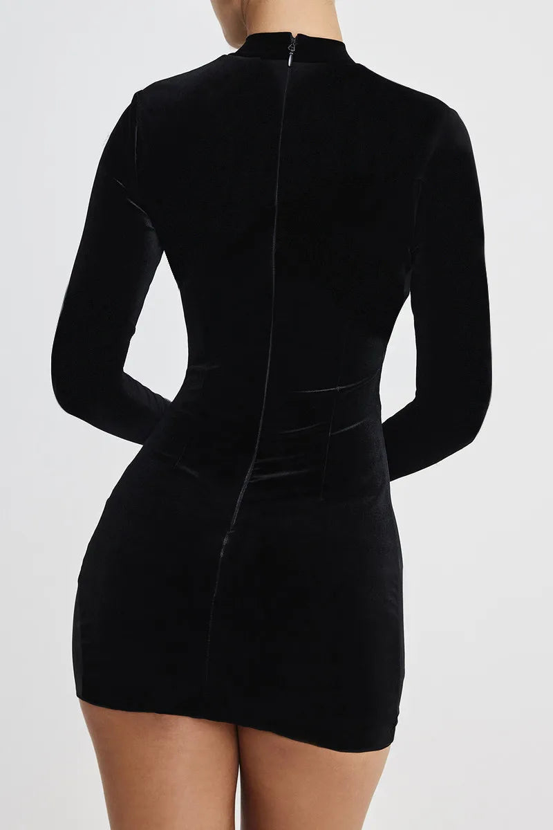 Women’s Long-Sleeved Turtleneck Mini Dress