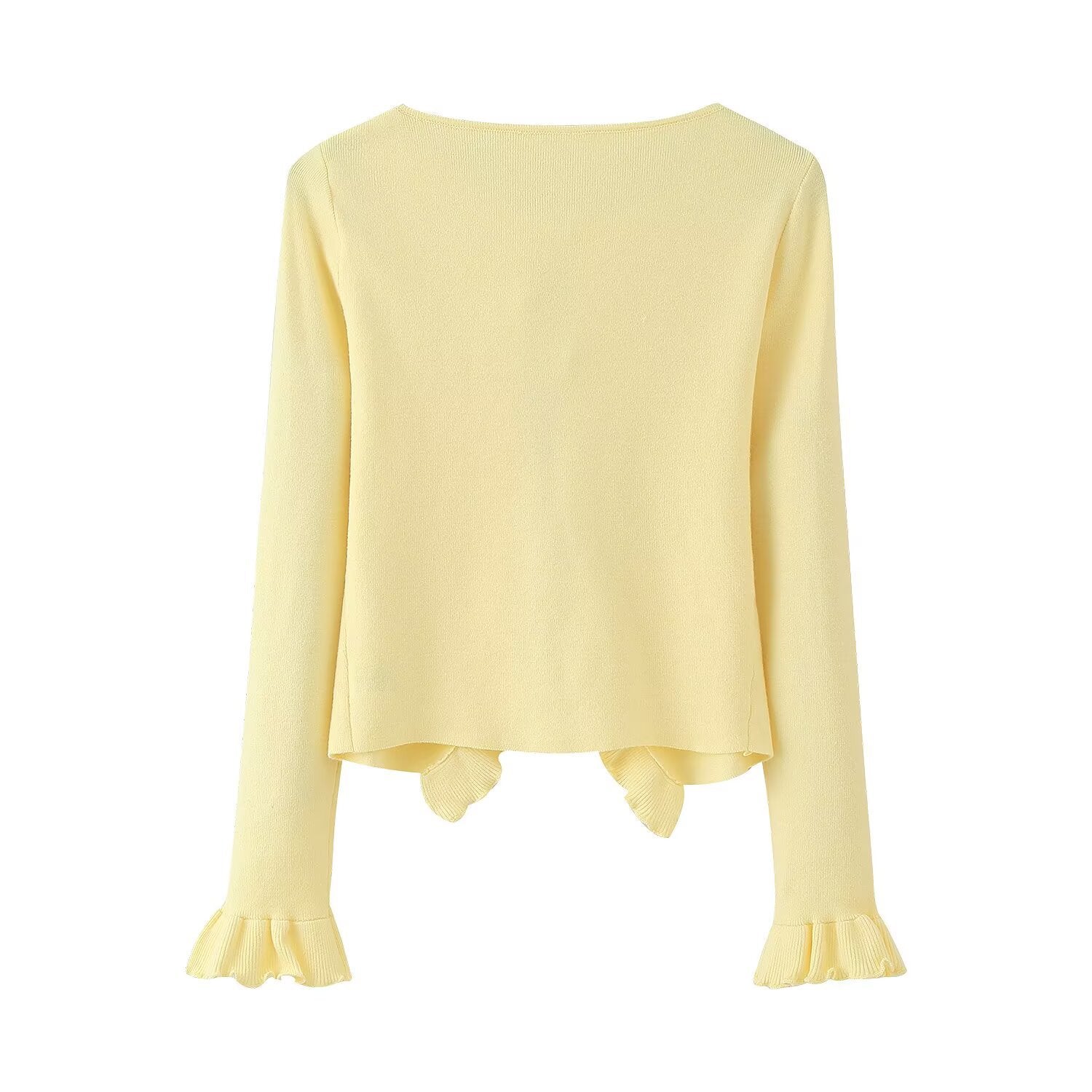 Women’s Long Sleeve Crop Top with Ribbed Texture