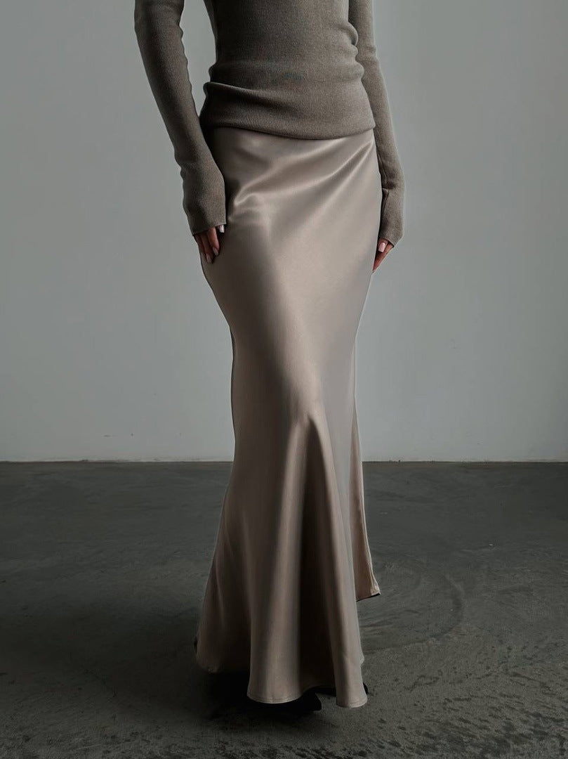 Women's Satin Maxi Skirt