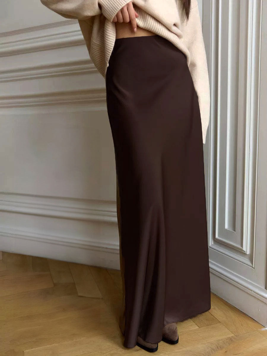 Women's Satin Maxi Skirt