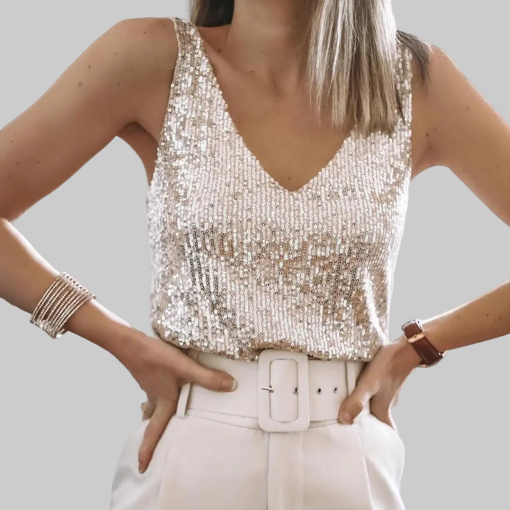 Women’s Sequin Sleeveless Top