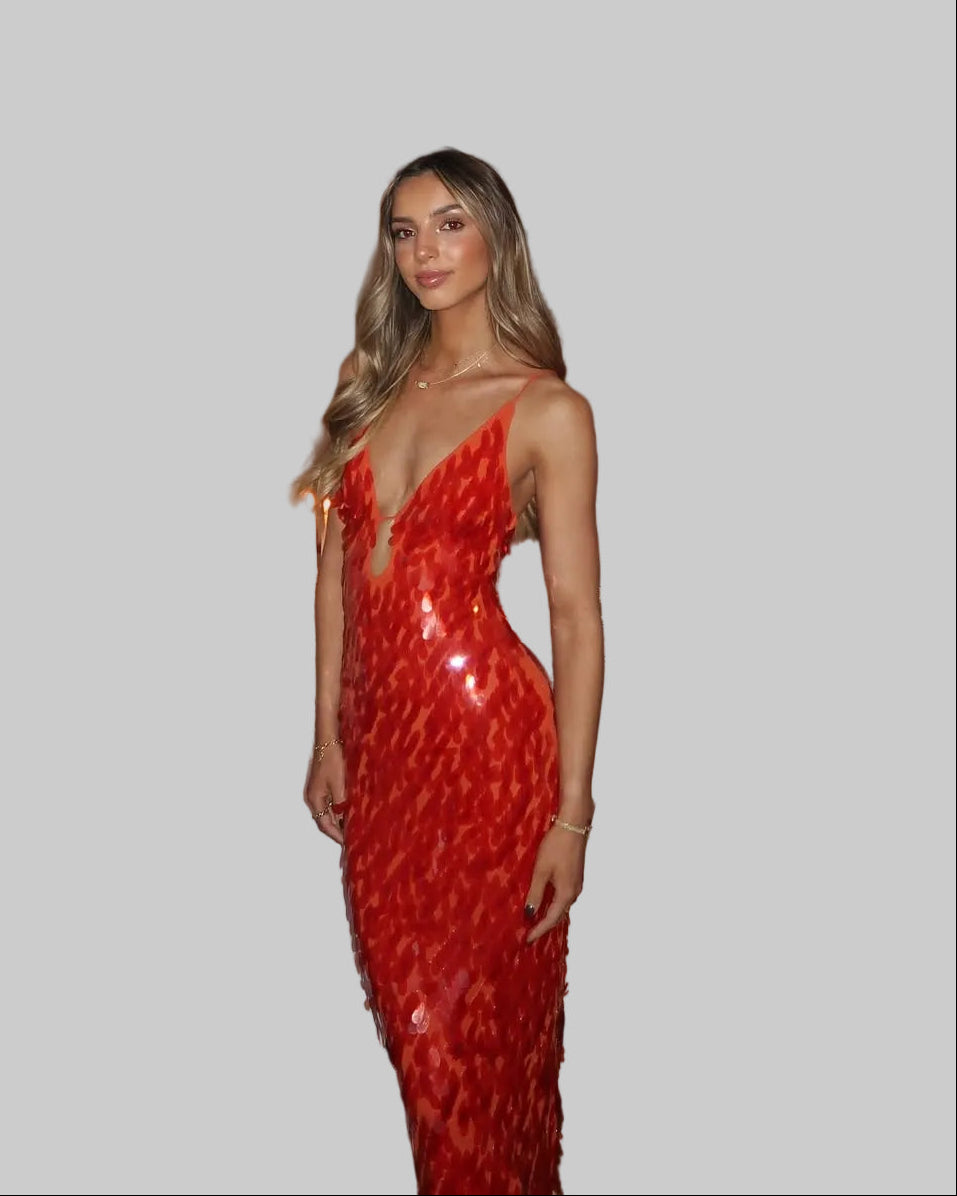 Women’s Sequin Strap Maxi Dress