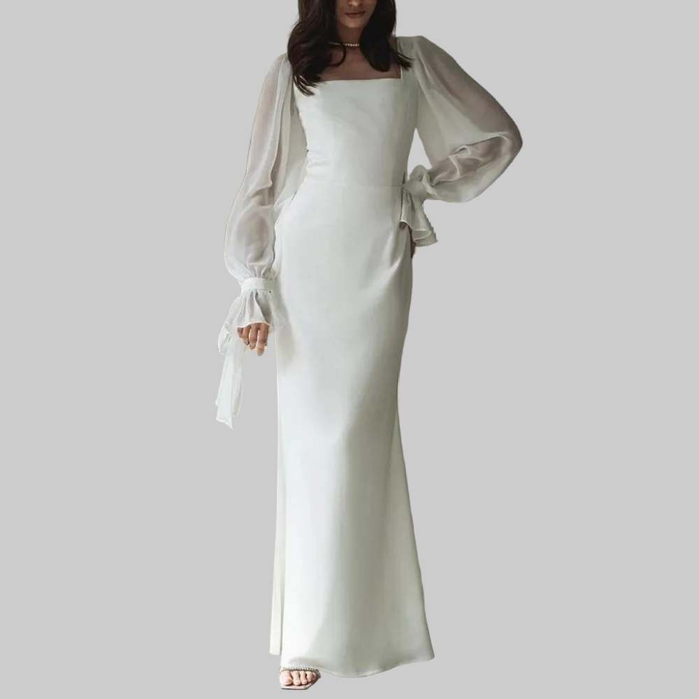 Women's Flared-Sleeve Maxi Dress