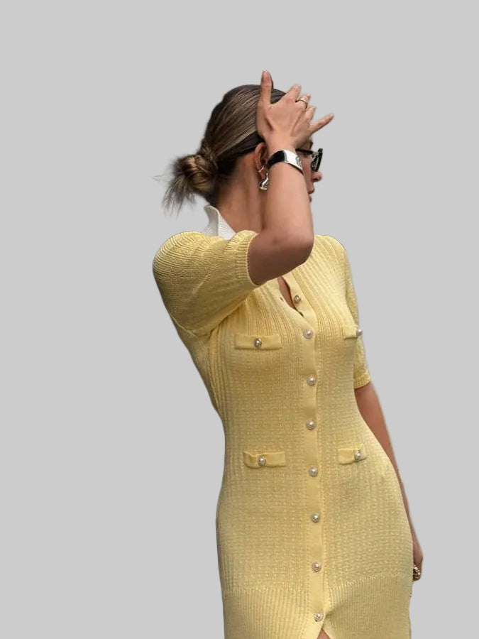 Women’s Short-Sleeved Knit Maxi Dress